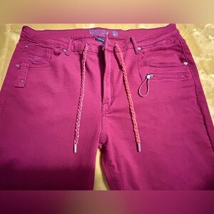 Born Fly Burgundy Forever Fly Jeans, Size 40x32
